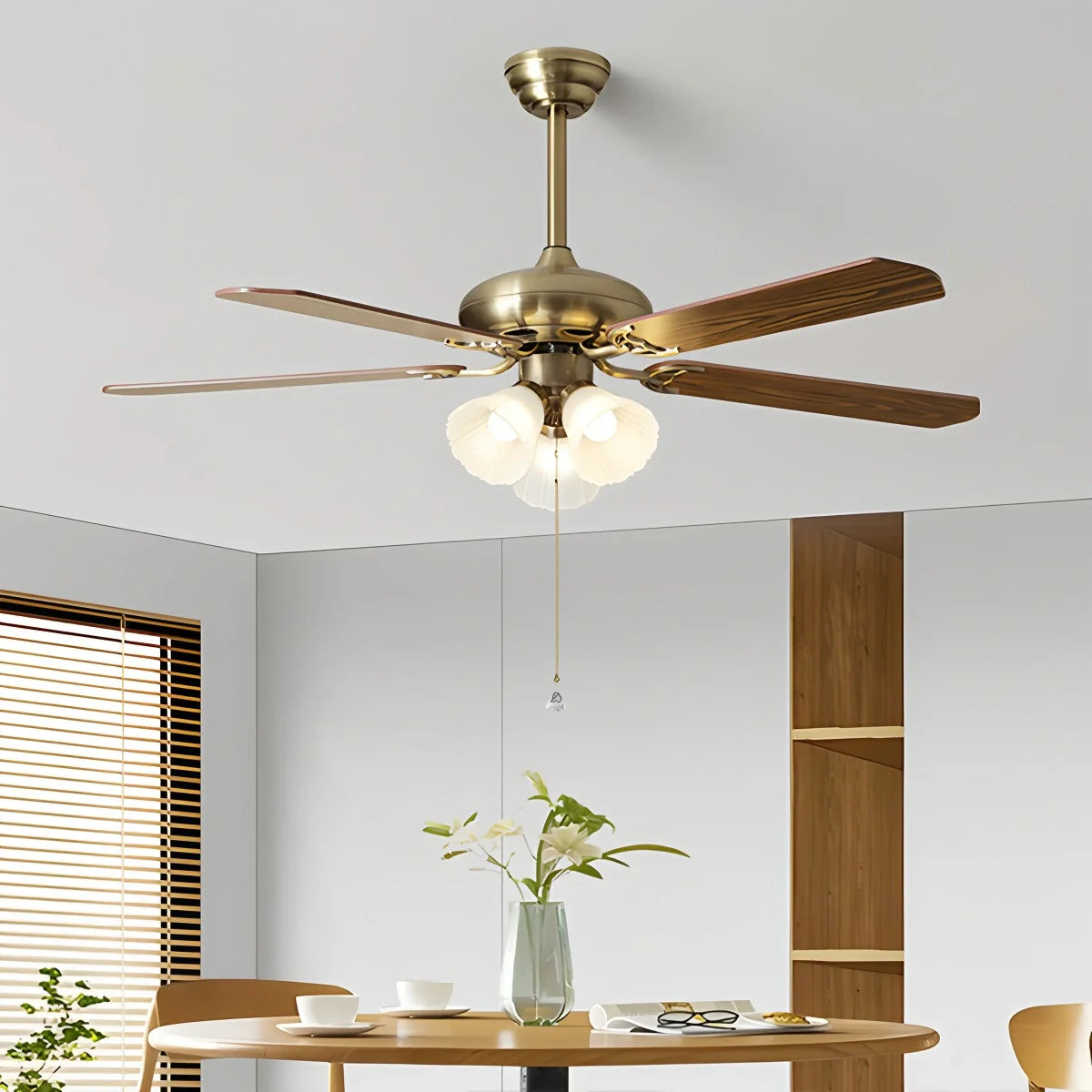 Amerikanische Retro Deckenventilatorlampe für Esszimmer