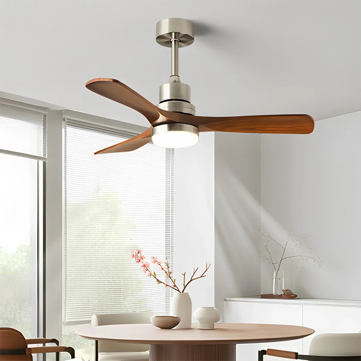 Amerikanischer Retro-Deckenventilator mit 3 Flügeln und Licht
