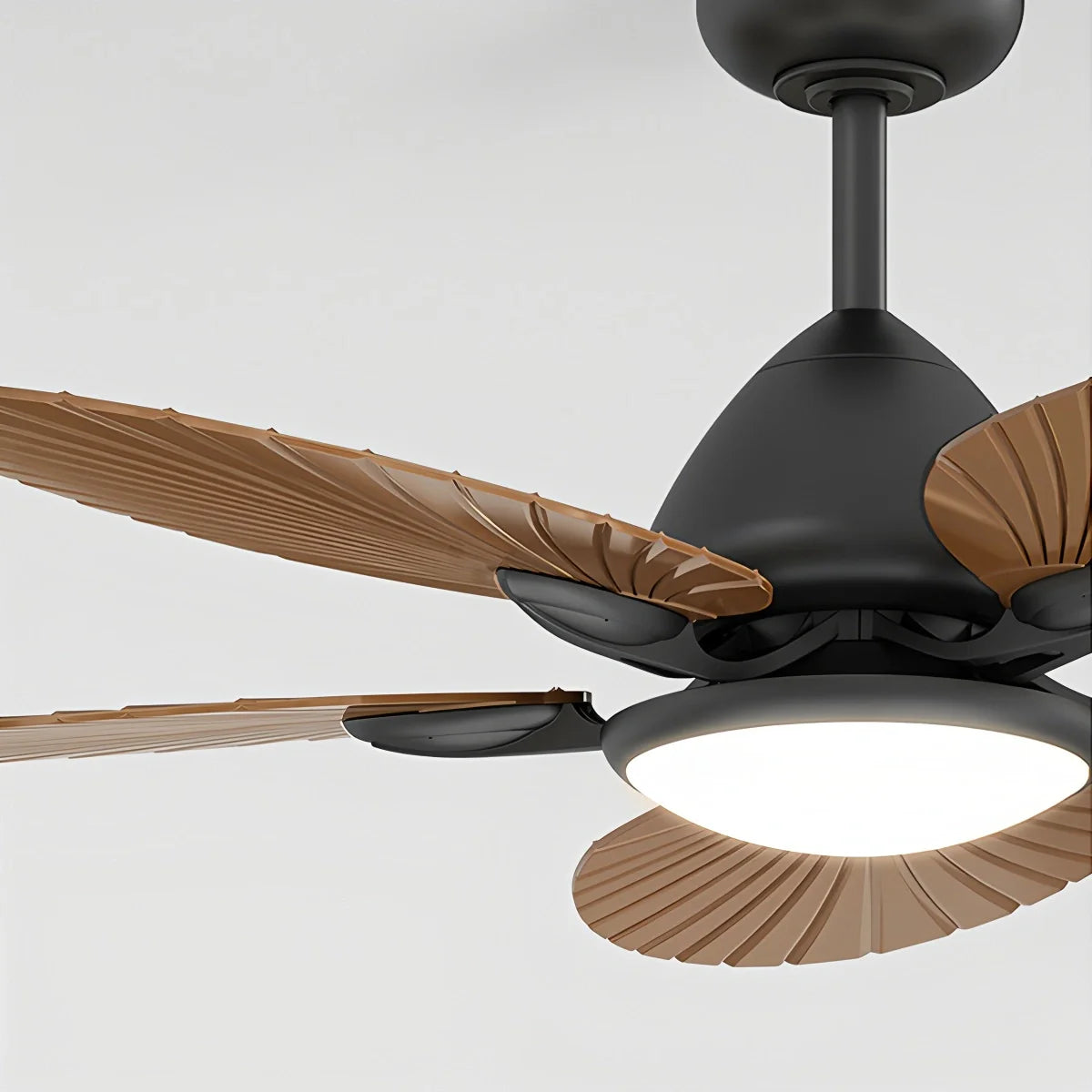 5-Flügel-Palmenblatt-Deckenventilator mit Beleuchtung