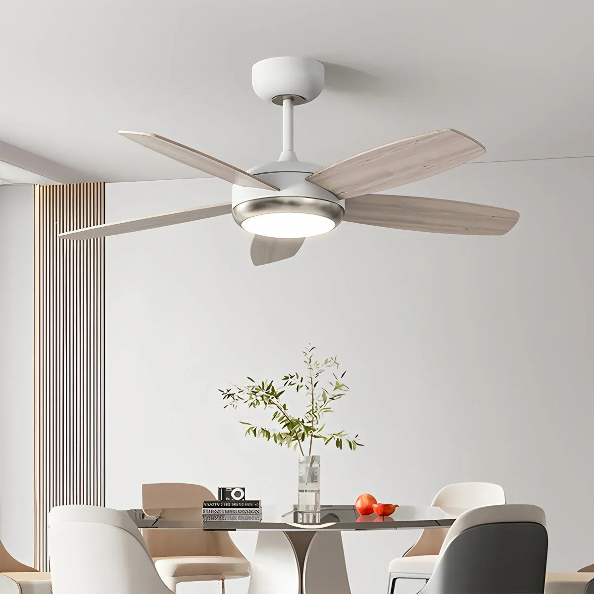 Deckenventilator-Leuchte im amerikanischen Retro-Stil mit 5 Flügeln