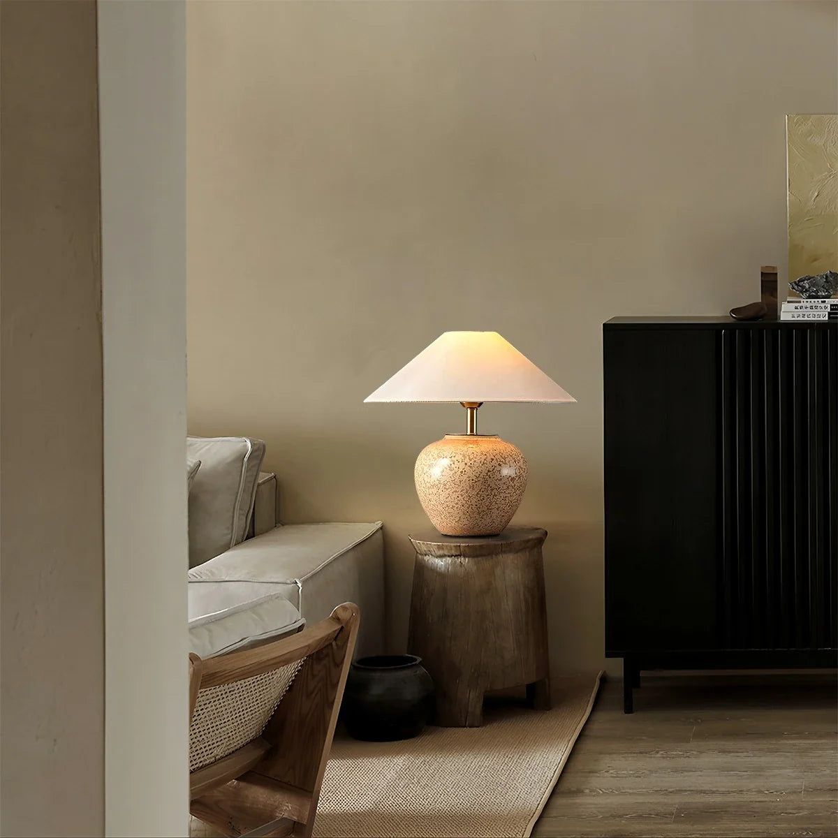 Glazed Ceramic Table Lamp