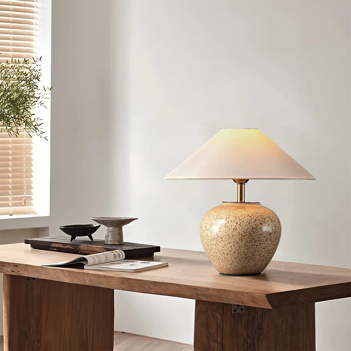 Glazed Ceramic Table Lamp