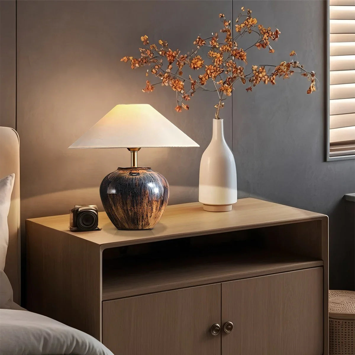 Glazed Ceramic Table Lamp