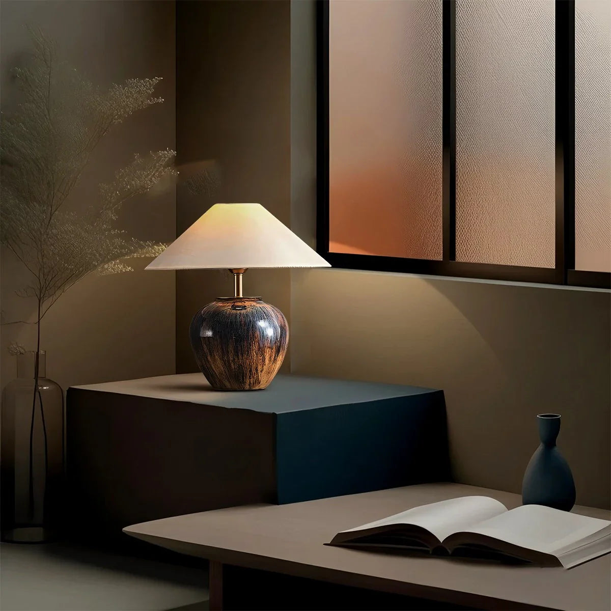 Glazed Ceramic Table Lamp