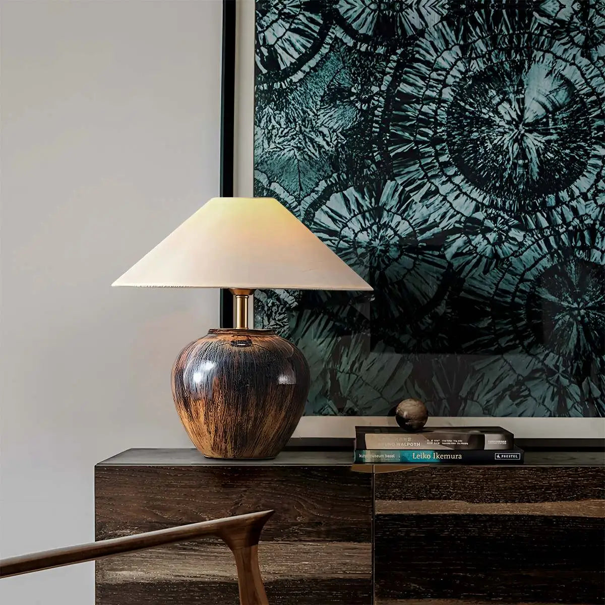 Glazed Ceramic Table Lamp