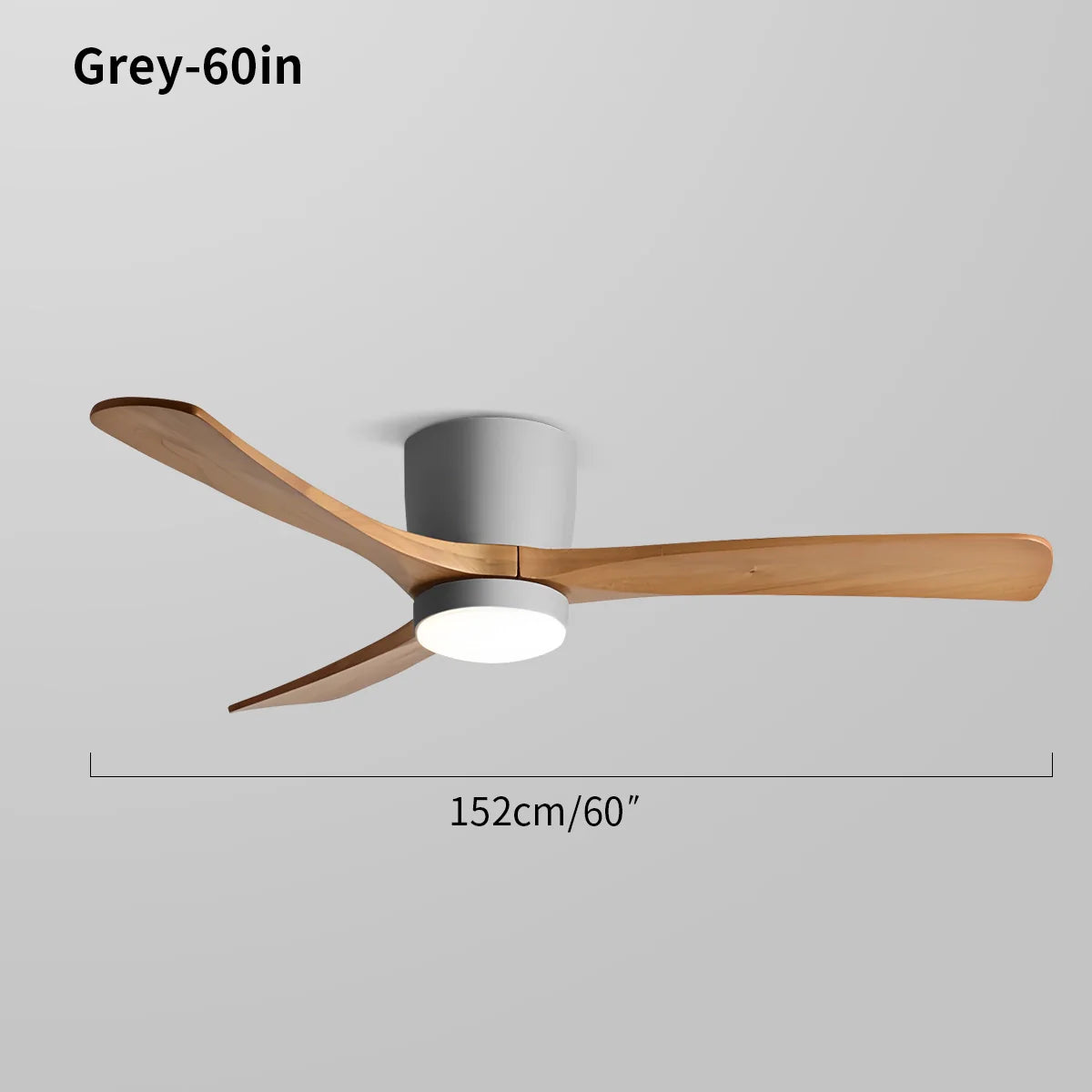 Großer, flacher Deckenventilator mit Beleuchtung