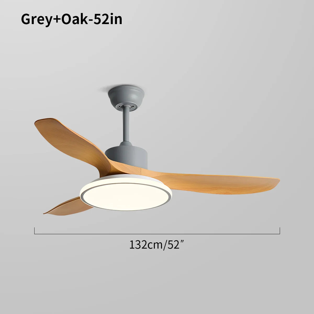 Moderner Deckenventilator mit 3 Flügeln und Beleuchtung