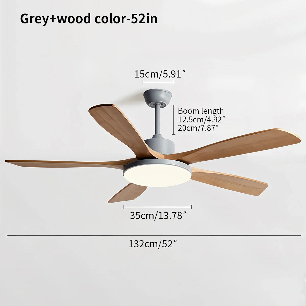 Wohnzimmer Deckenventilator Minimalistisch mit Beleuchtung