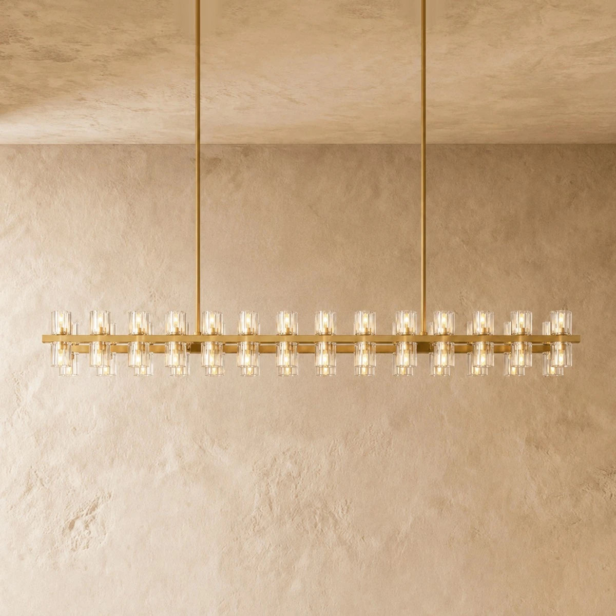 Hexagonal Crystal Linear Chandelier – Arcachon