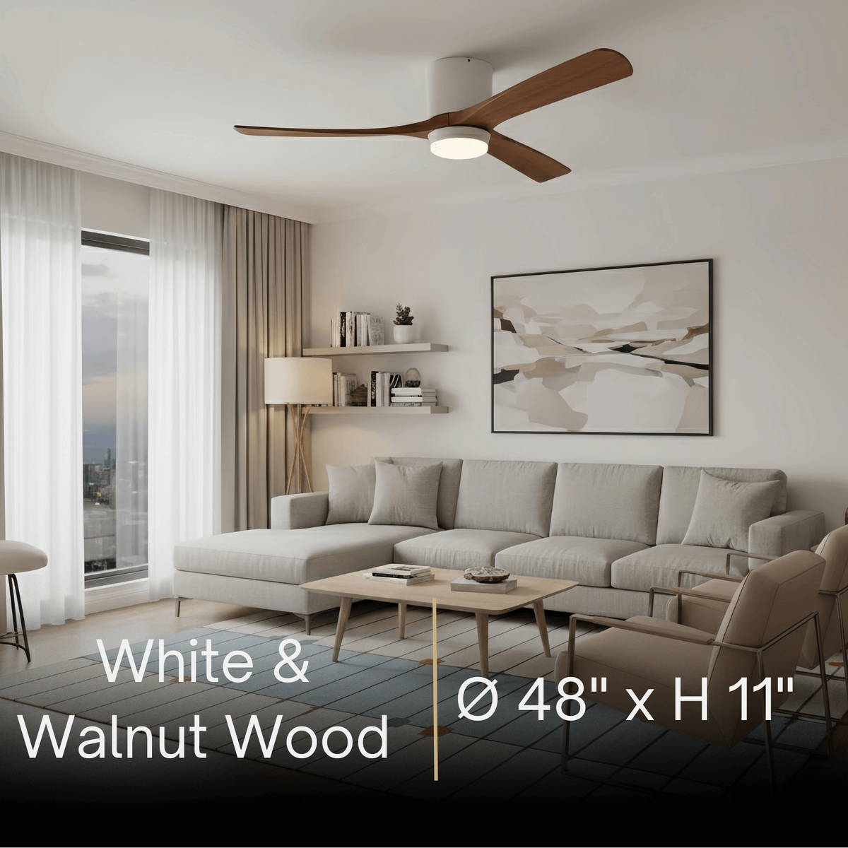 Lunara Nordic Ceiling Fan Light