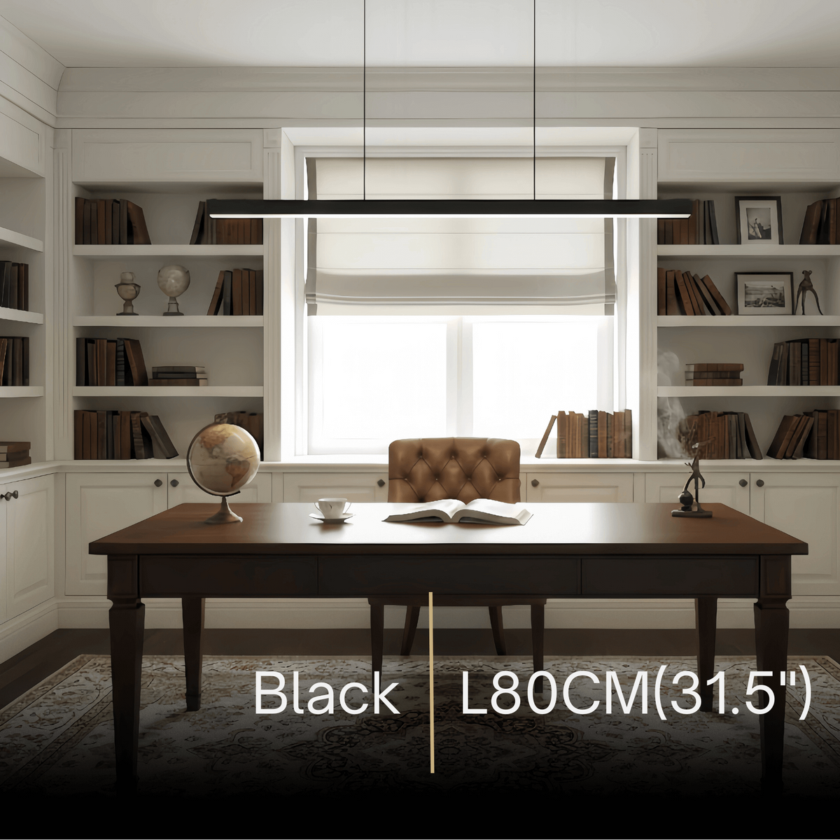 Arcato Minimalist Dimmable Linear Pendant Light – Black or White Acrylic for Dining Room