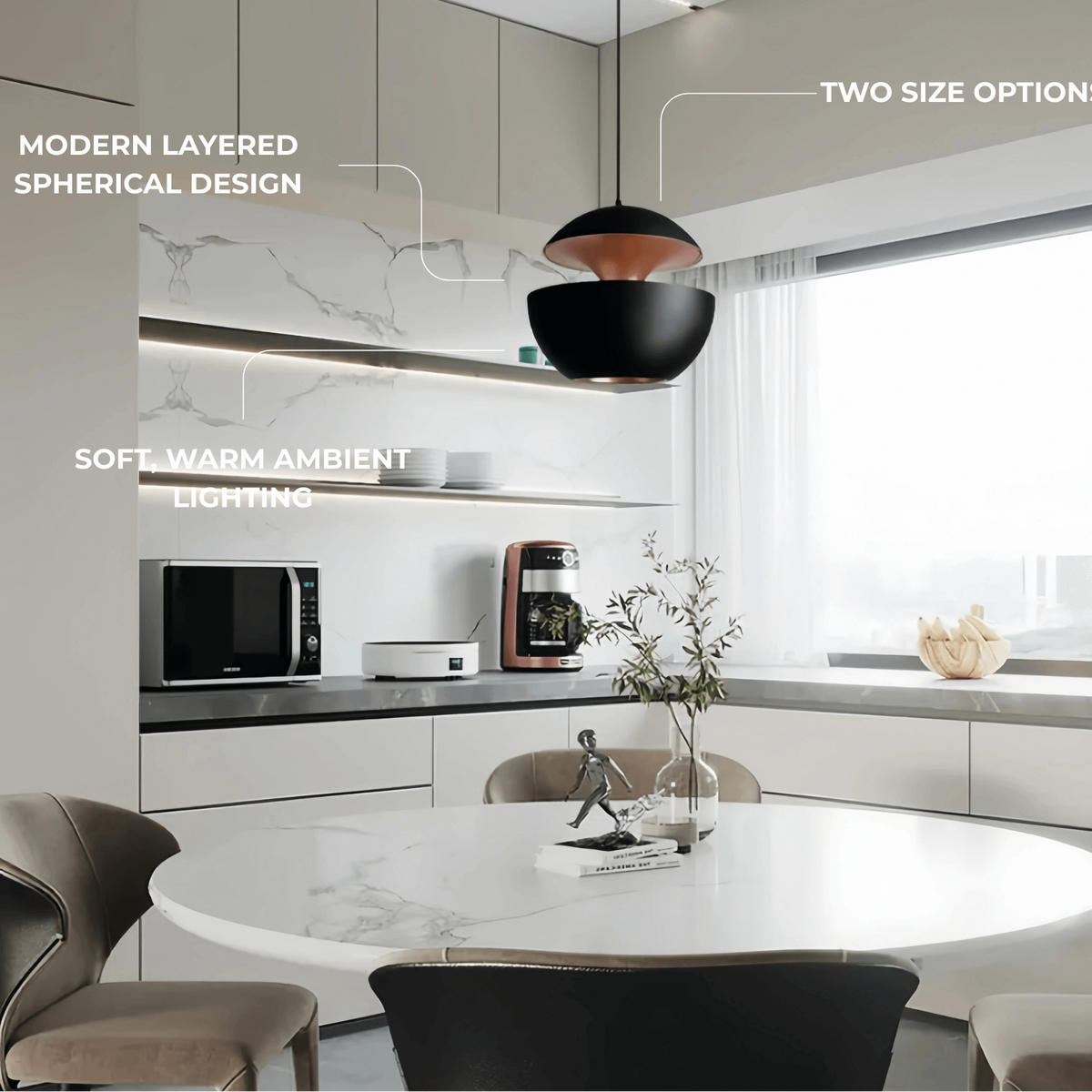 Irondale Modern Globular Pendant Light 