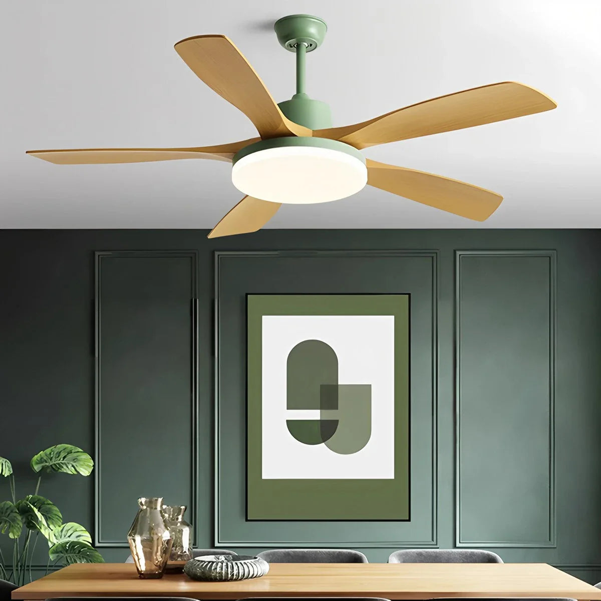 Wohnzimmer Deckenventilator mit 6 Flügeln und Beleuchtung