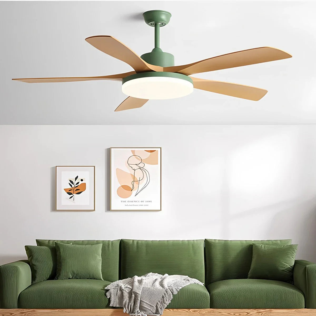 Wohnzimmer Deckenventilator mit 6 Flügeln und Beleuchtung