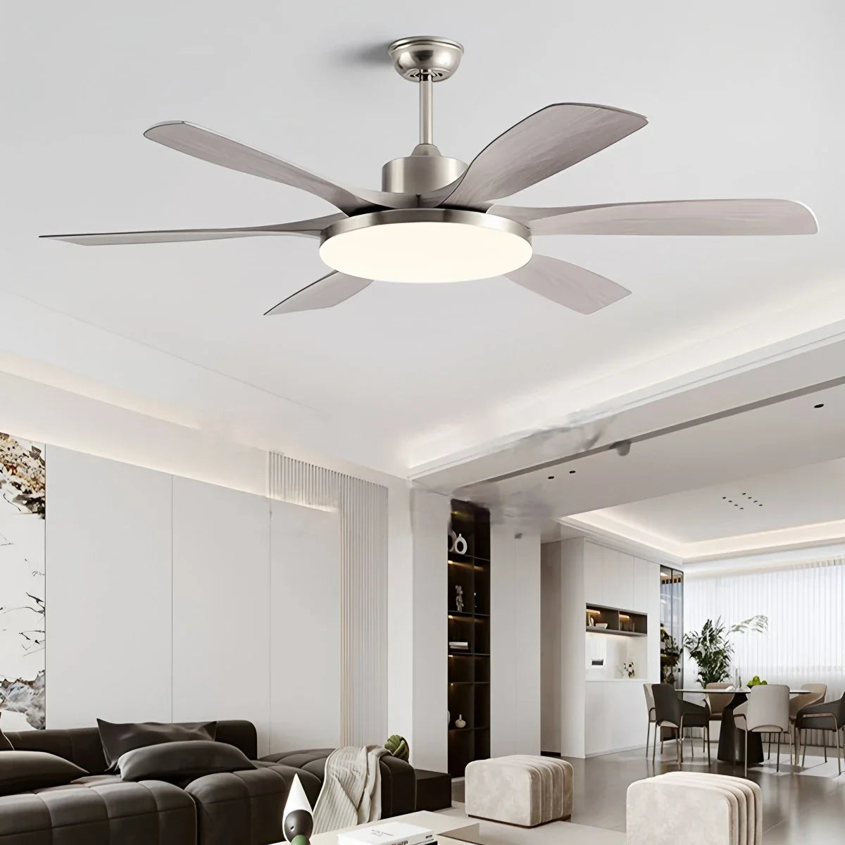Wohnzimmer Deckenventilator mit 6 Flügeln und Beleuchtung