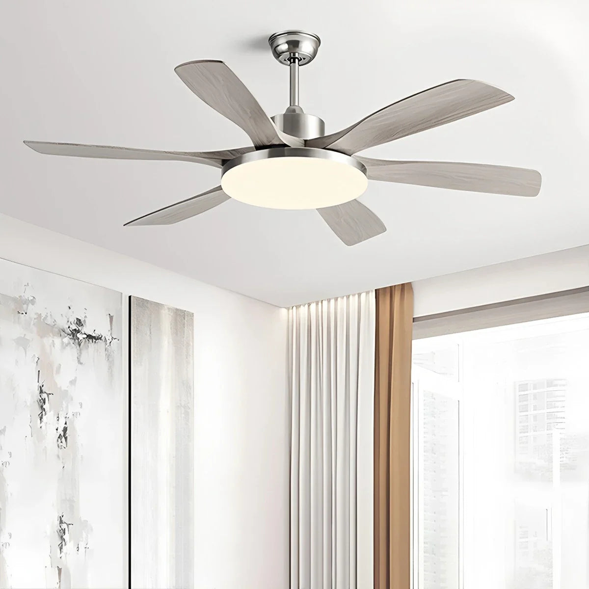 Wohnzimmer Deckenventilator mit 6 Flügeln und Beleuchtung