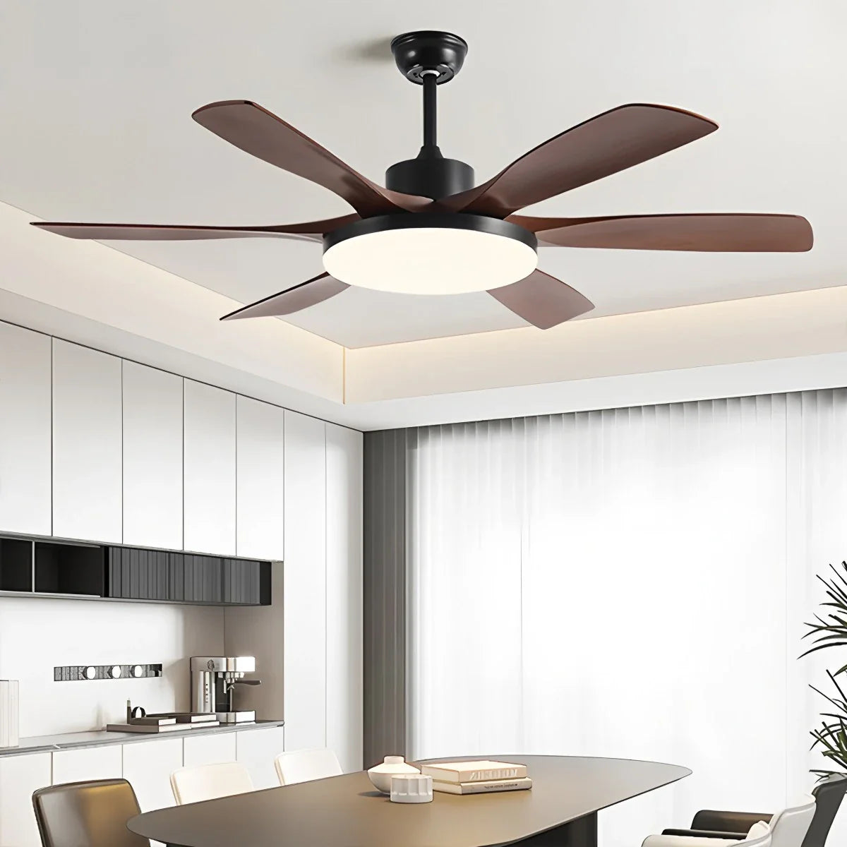 Wohnzimmer Deckenventilator mit 6 Flügeln und Beleuchtung