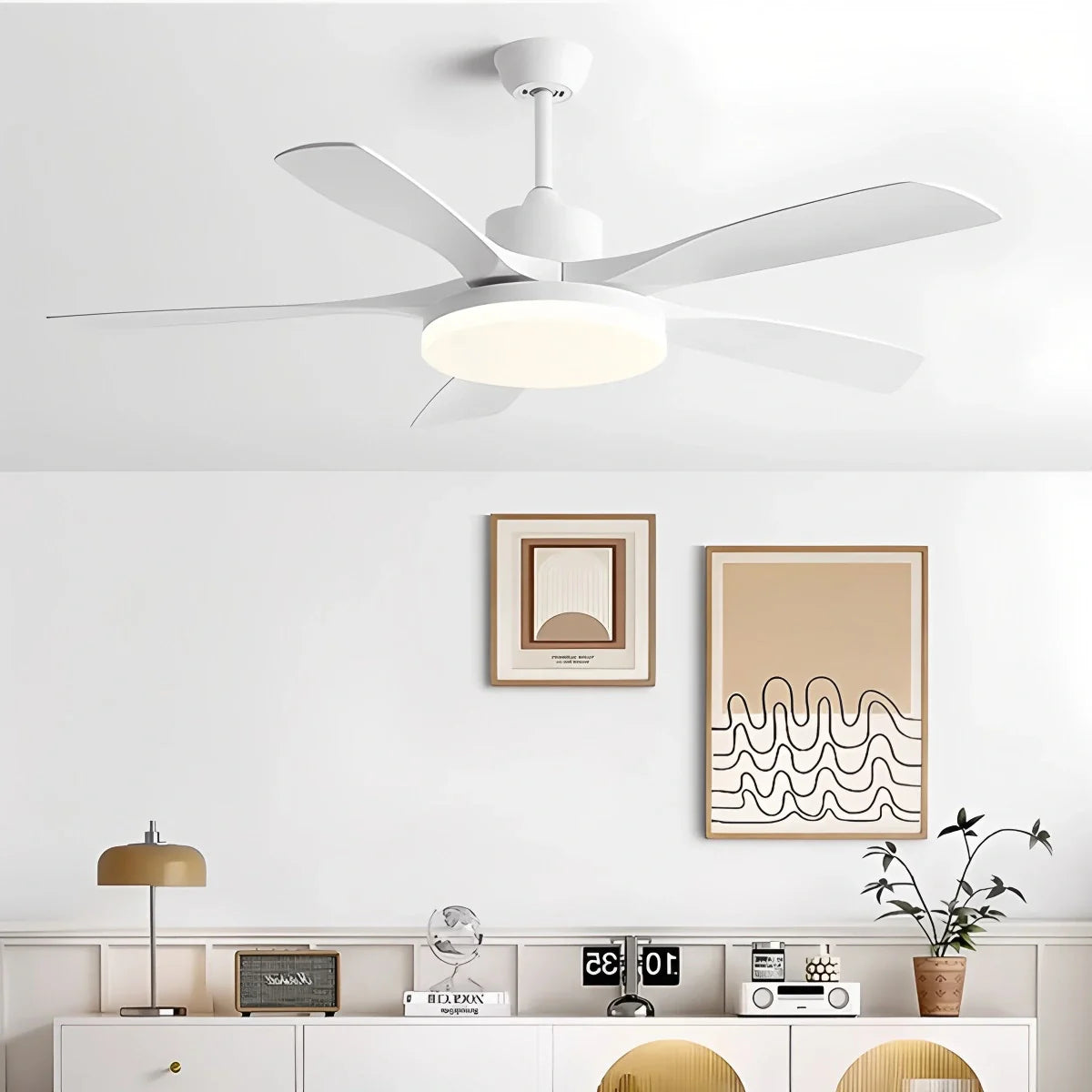 Wohnzimmer Deckenventilator mit 6 Flügeln und Beleuchtung
