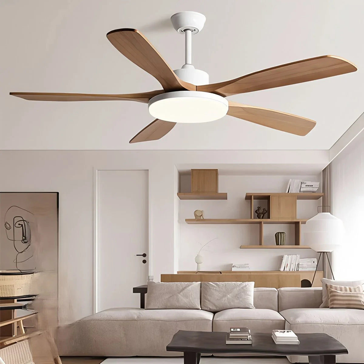 Wohnzimmer Deckenventilator Minimalistisch mit Beleuchtung