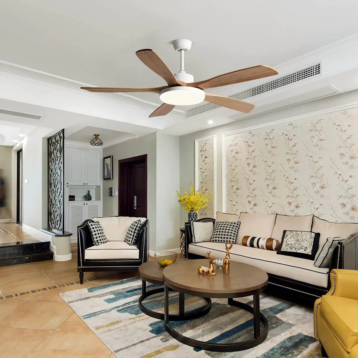 Wohnzimmer Deckenventilator Minimalistisch mit Beleuchtung