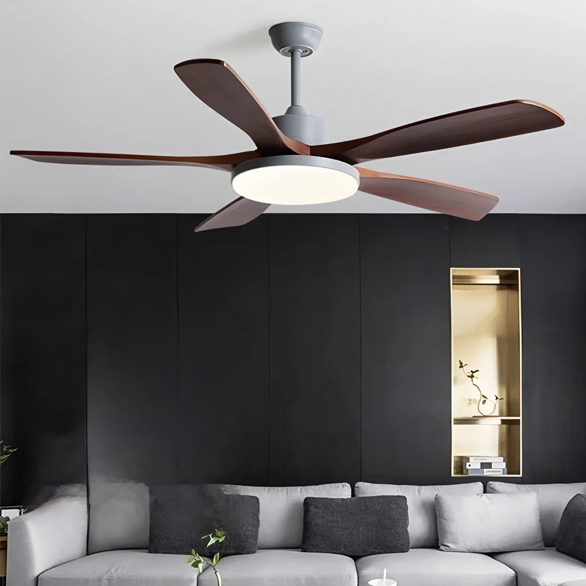 Wohnzimmer Deckenventilator Minimalistisch mit Beleuchtung