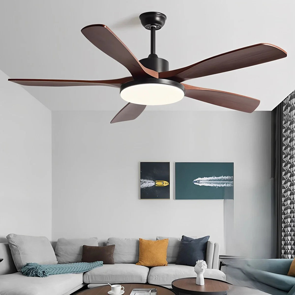 Wohnzimmer Deckenventilator Minimalistisch mit Beleuchtung