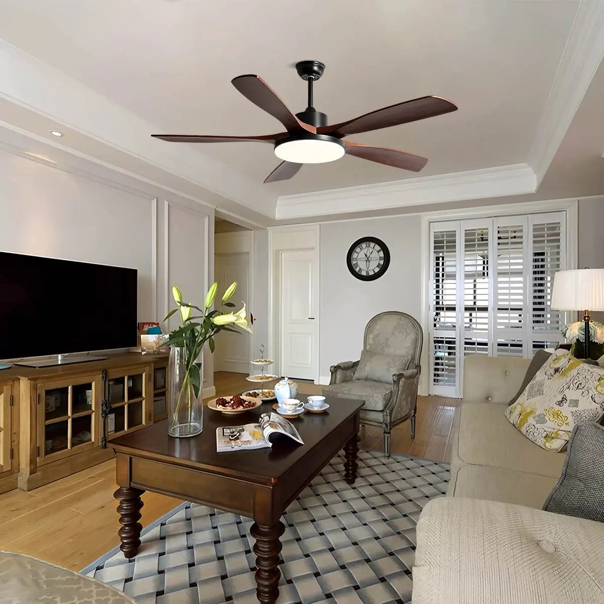 Wohnzimmer Deckenventilator Minimalistisch mit Beleuchtung