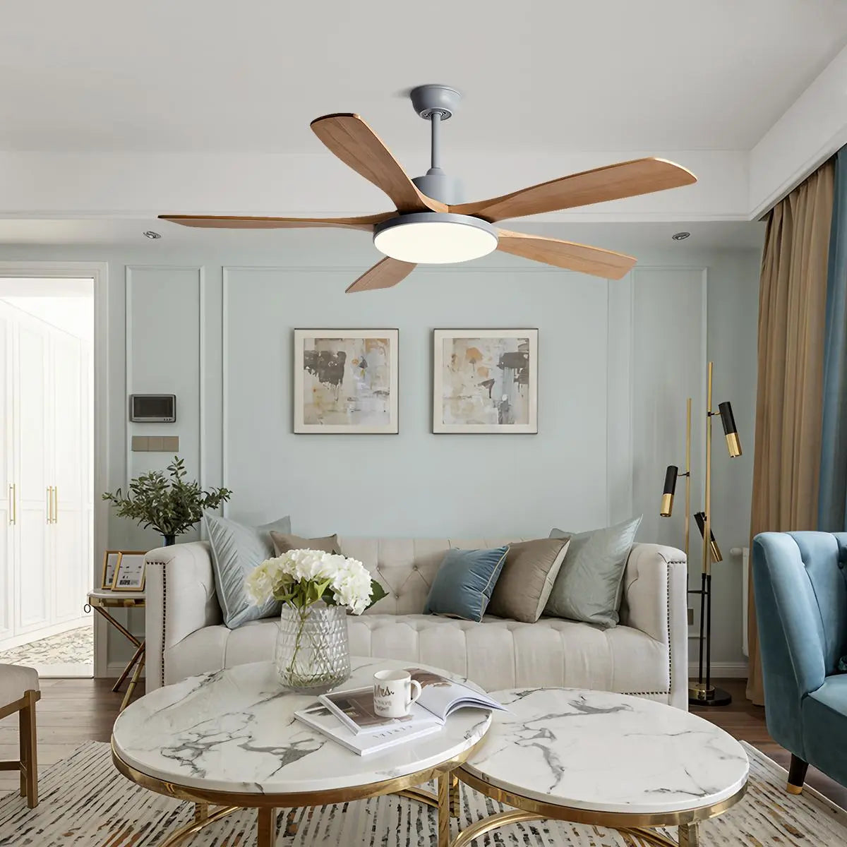 Wohnzimmer Deckenventilator Minimalistisch mit Beleuchtung
