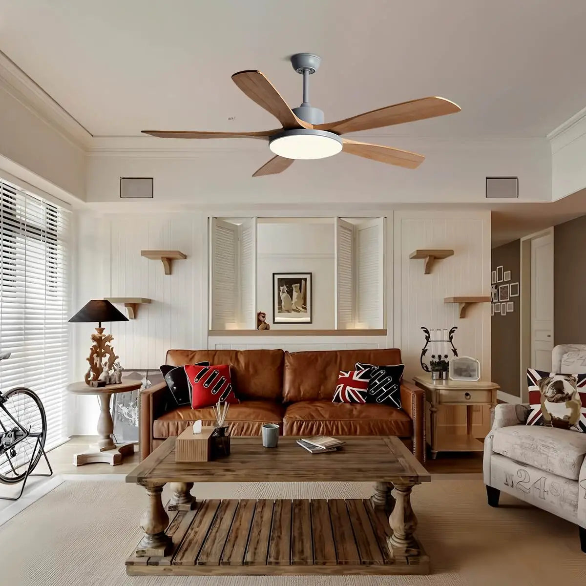 Wohnzimmer Deckenventilator Minimalistisch mit Beleuchtung