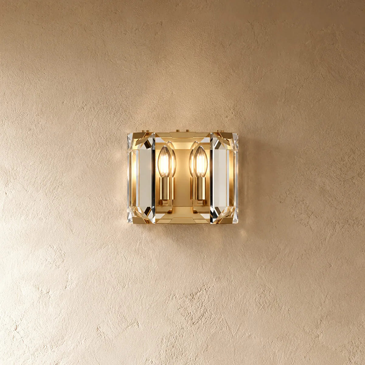 Luxury Brass Crystal Sconce