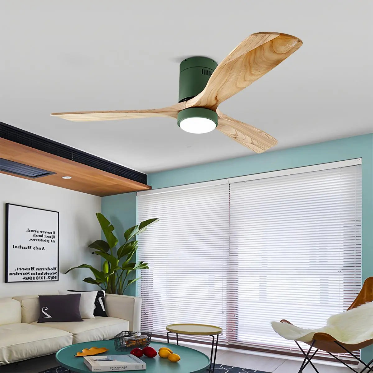 Deckenventilatorlampe im Mid-Century Modern Stil (Hugger)