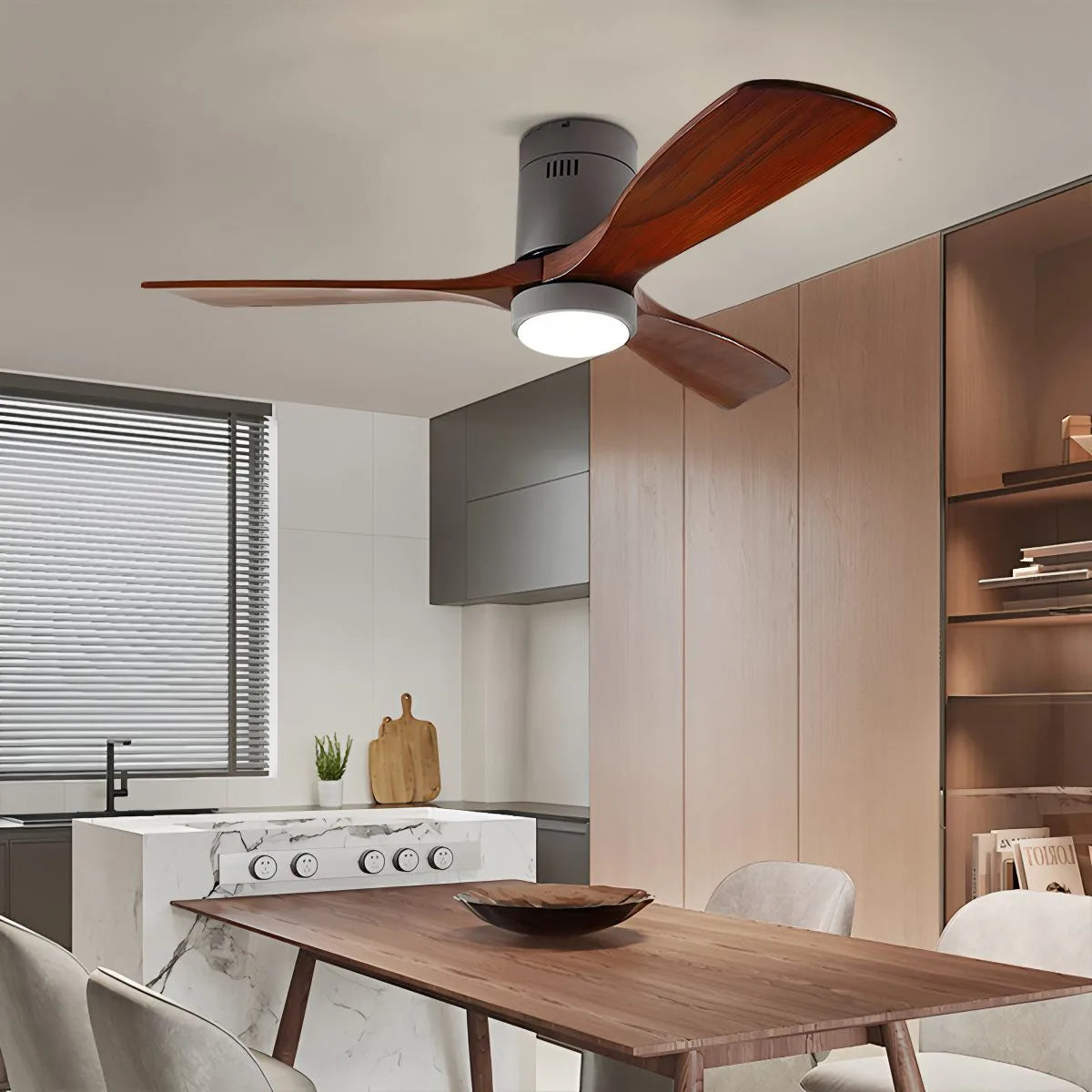 Deckenventilatorlampe im Mid-Century Modern Stil (Hugger)