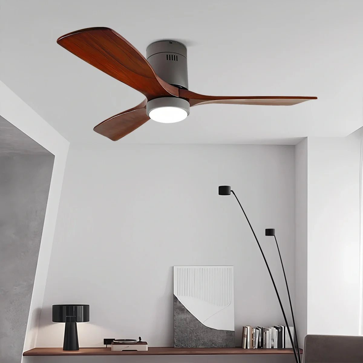 Deckenventilatorlampe im Mid-Century Modern Stil (Hugger)