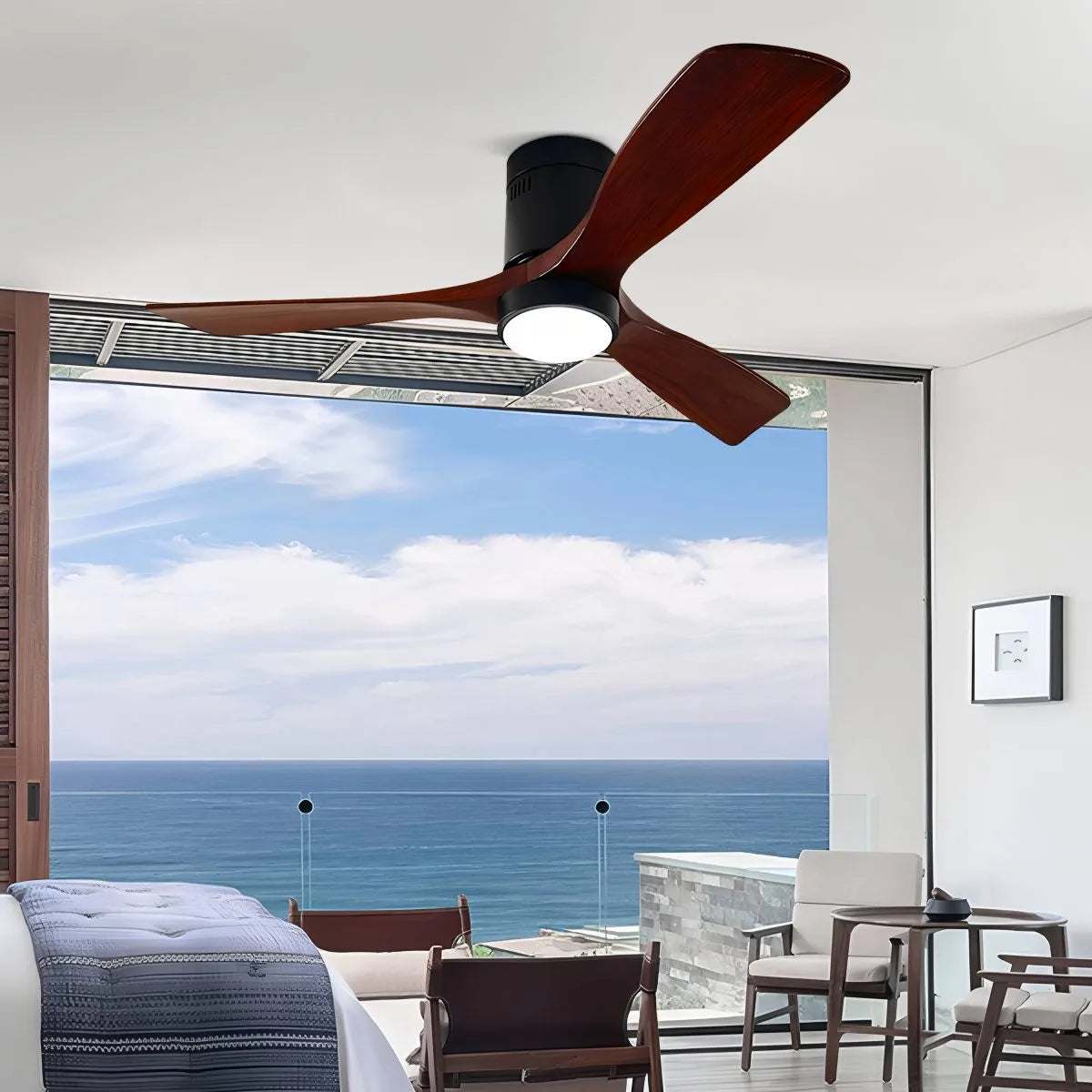 Deckenventilatorlampe im Mid-Century Modern Stil (Hugger)
