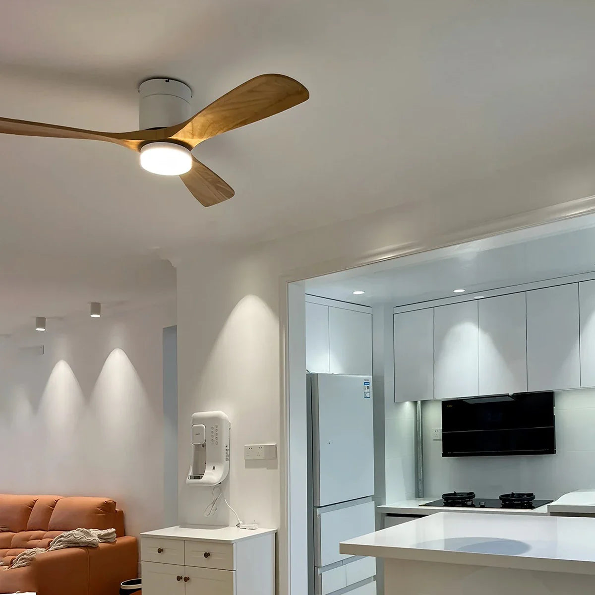 Deckenventilatorlampe im Mid-Century Modern Stil (Hugger)