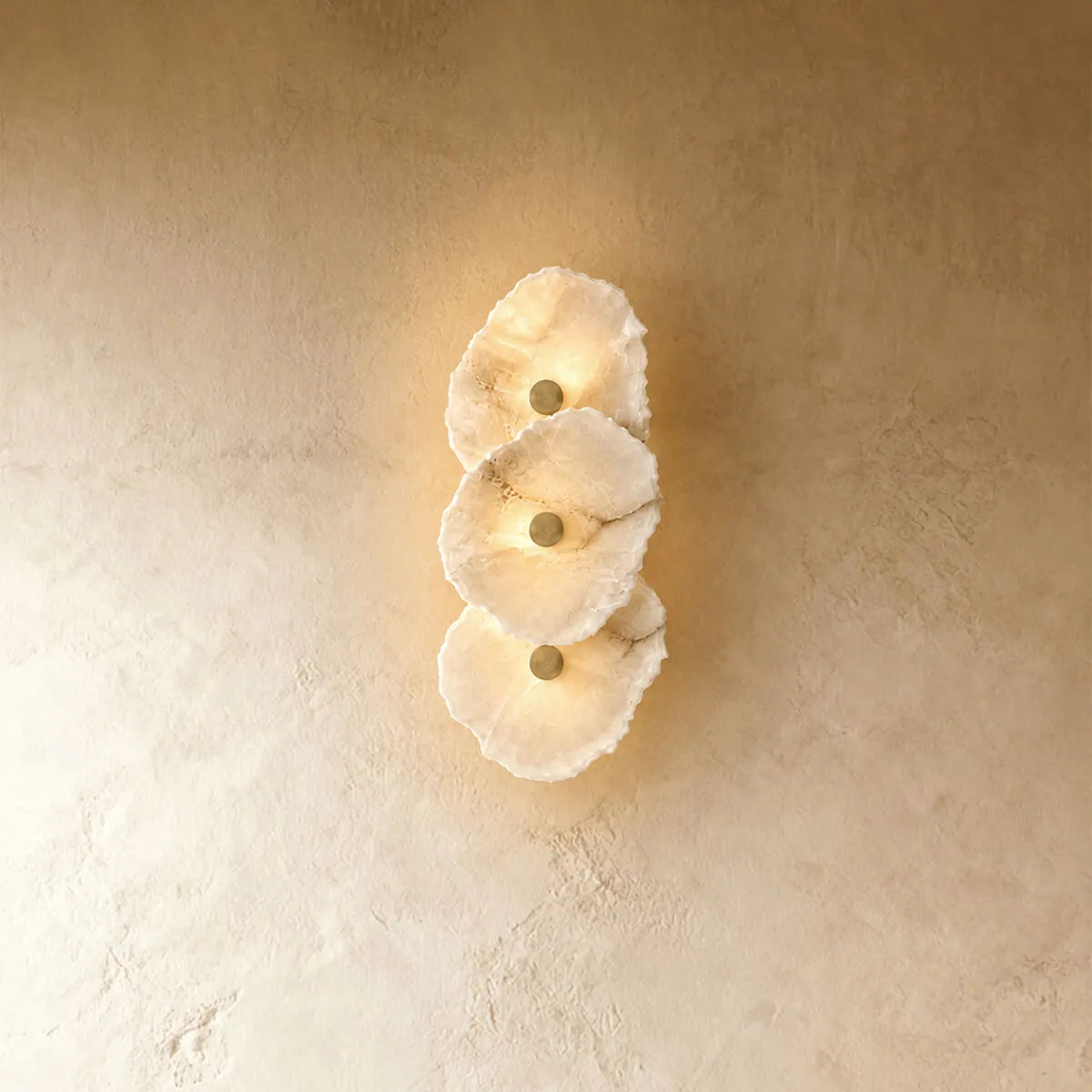 Modern Luxury Brass Alabaster Wall Sconce