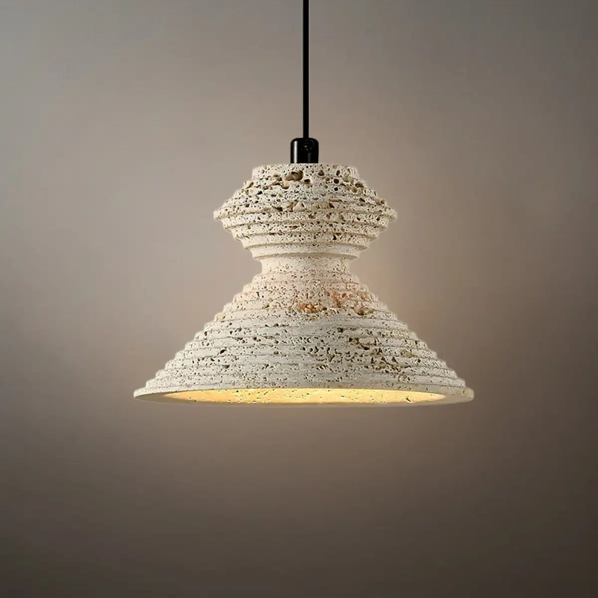 Strata Minimalistische Travertin-Pendelleuchte