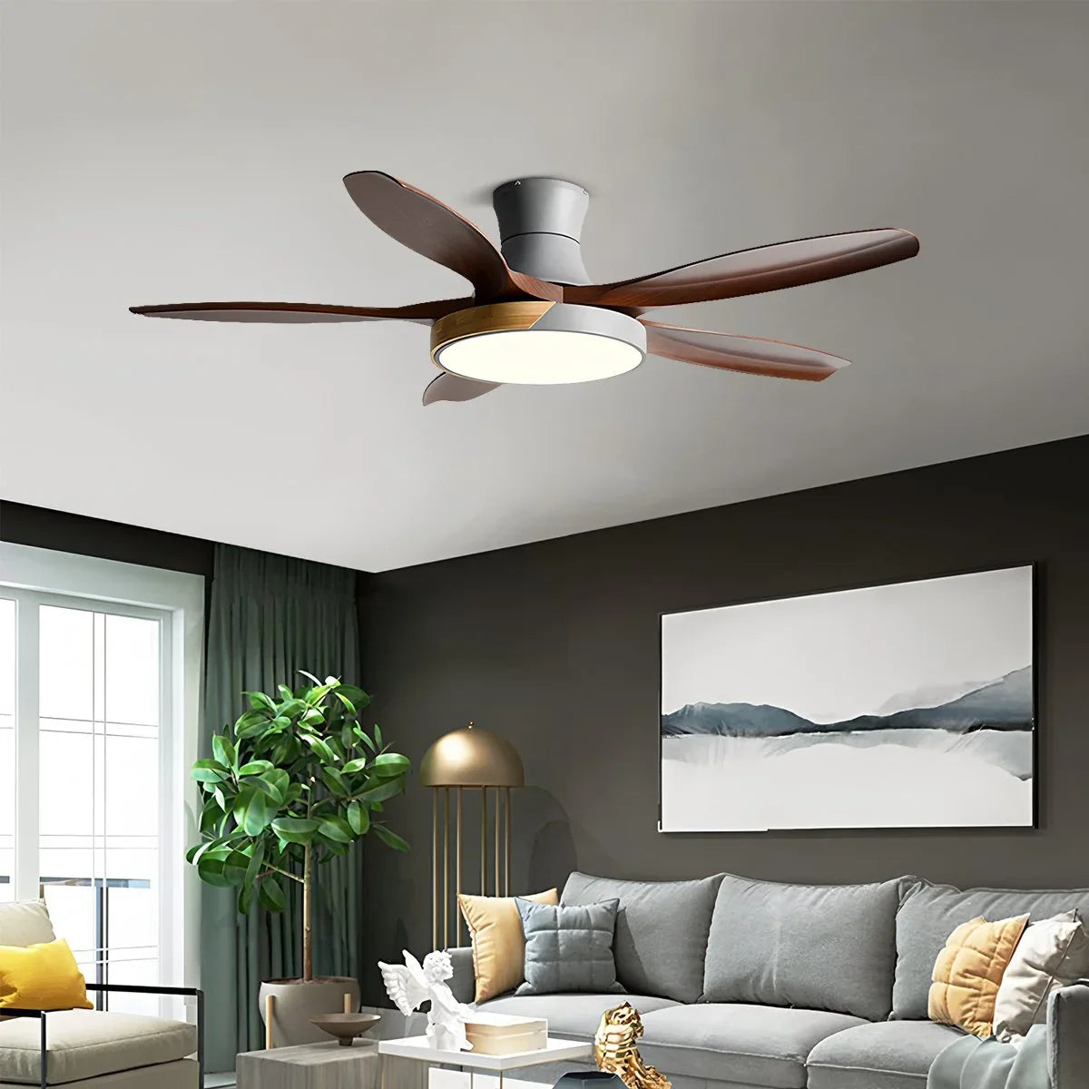Nordic 5-Flügel LED Deckenventilator mit Beleuchtung