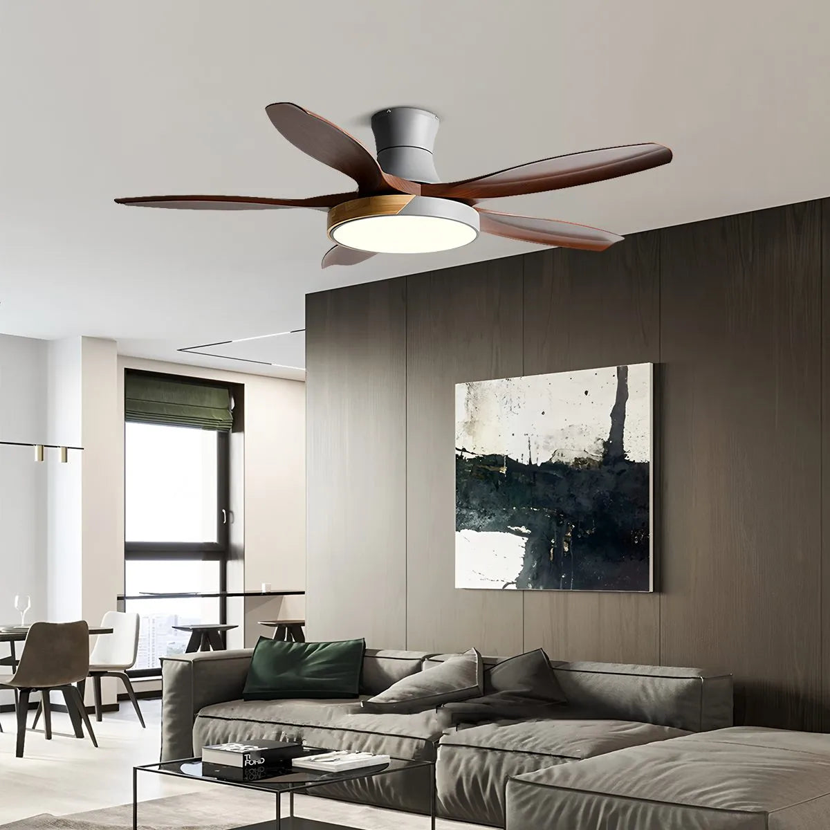 Nordic 5-Flügel LED Deckenventilator mit Beleuchtung