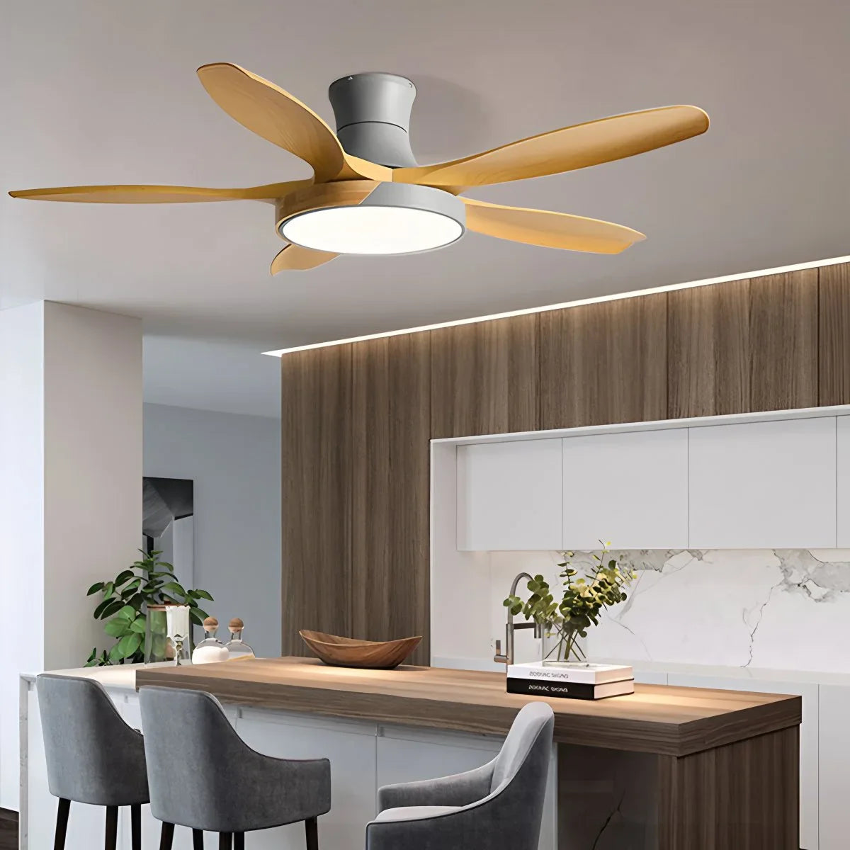 Nordic 5-Flügel LED Deckenventilator mit Beleuchtung