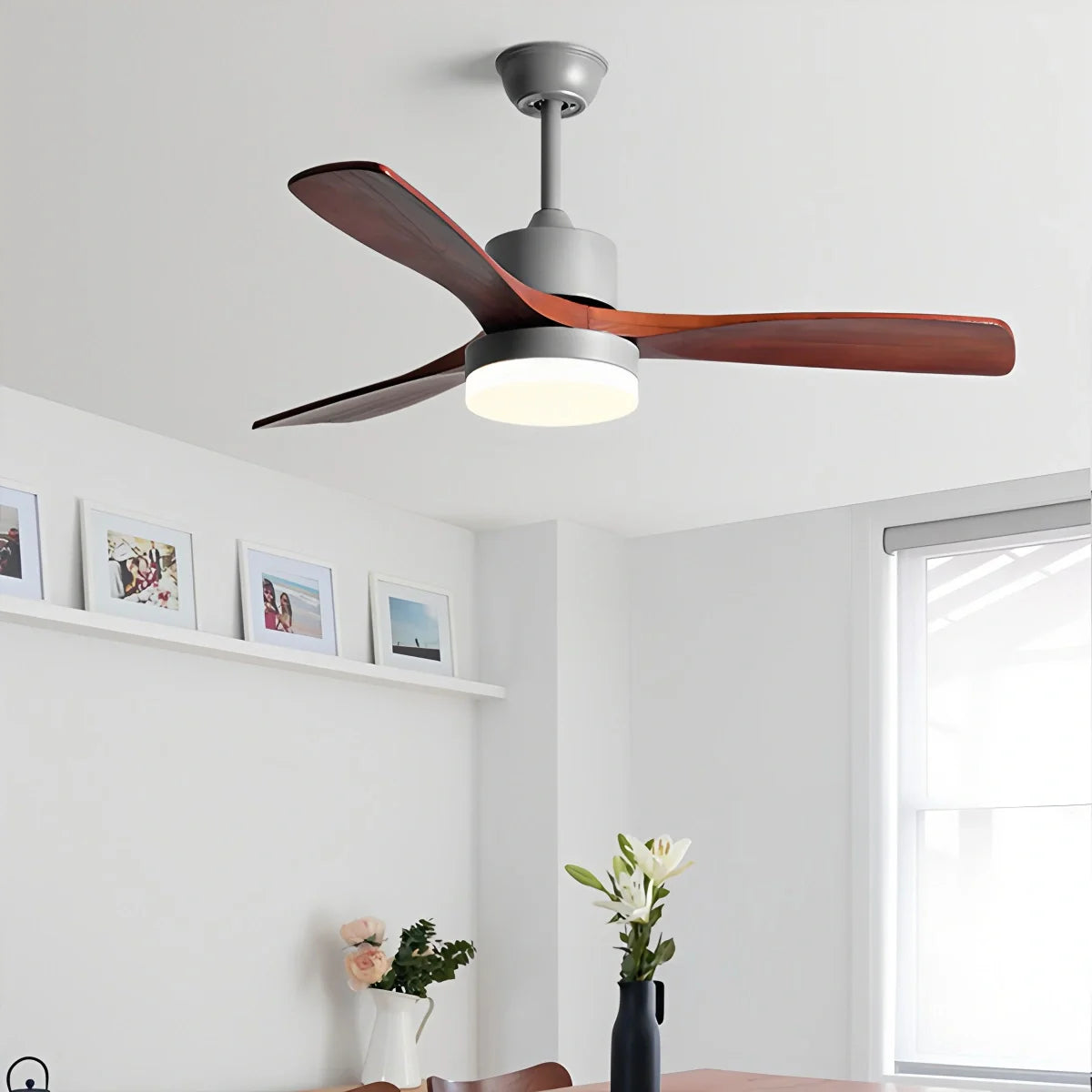 Holzdeckenventilator mit Beleuchtung für das Wohnzimmer