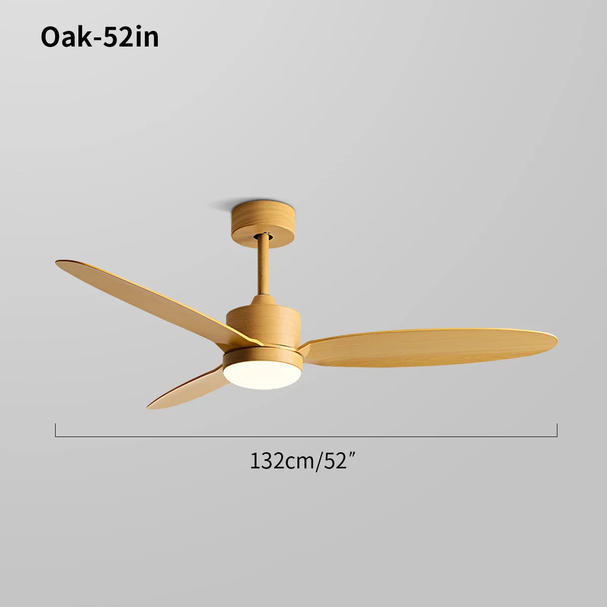 3-Blatt-Deckenventilator mit Licht für Schlafzimmer