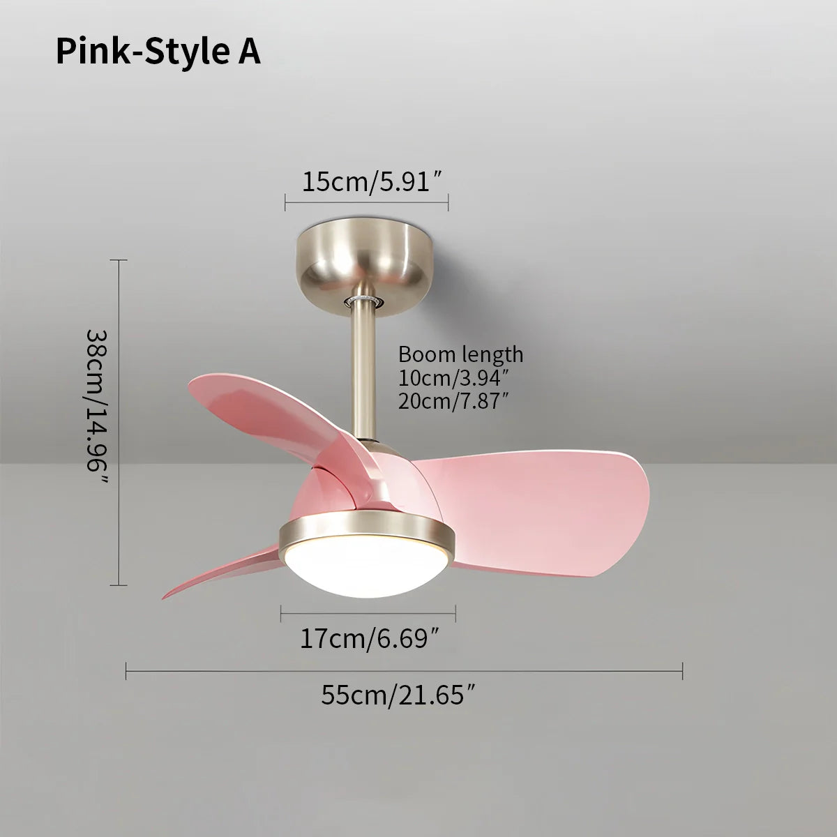 Einfache Deckenventilatorlampe für Kinderzimmer