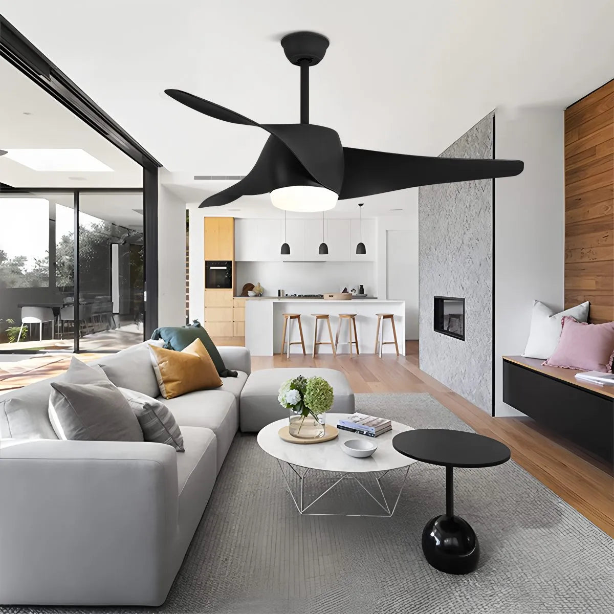 Propeller-Deckenventilatorleuchte für das Esszimmer