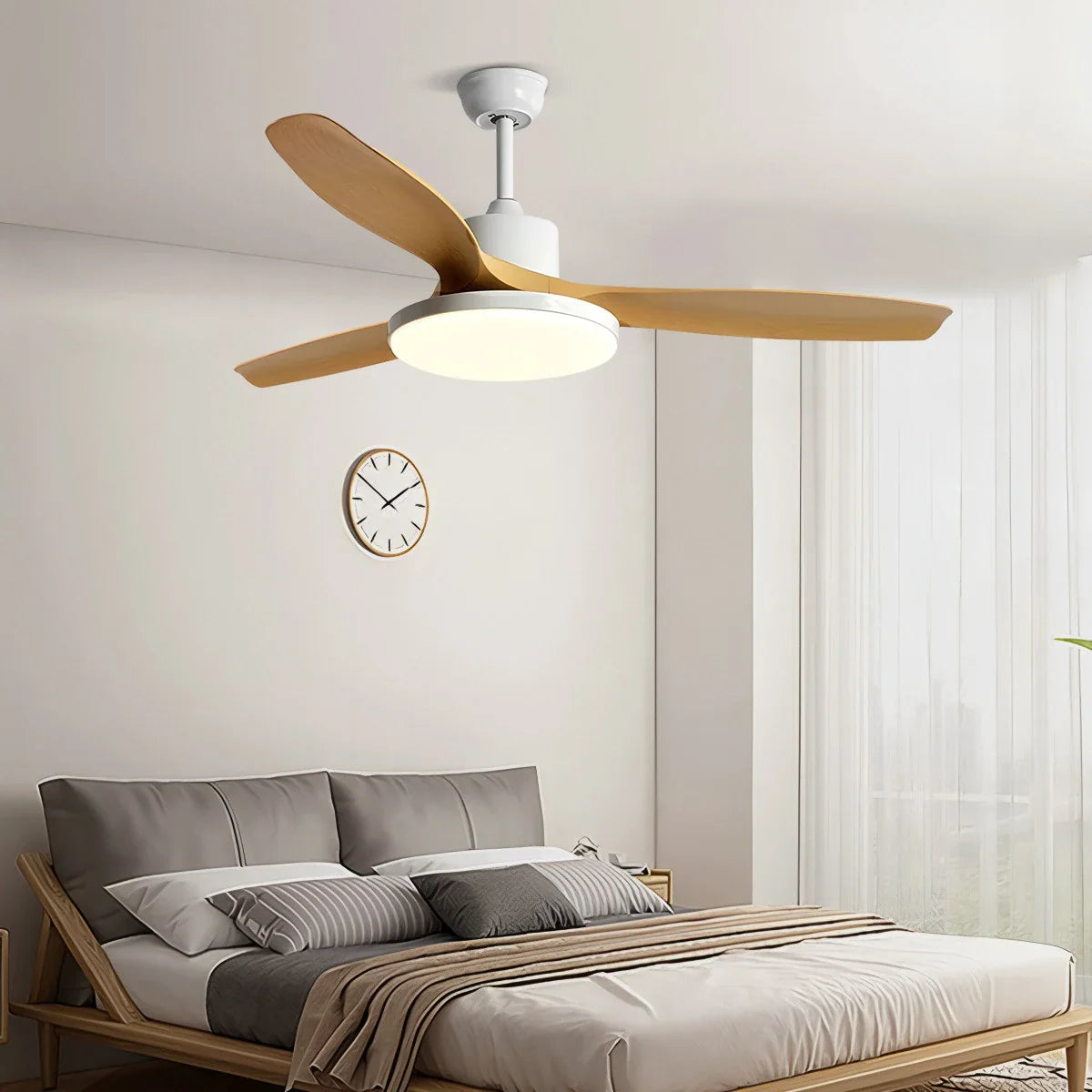 Scandi Deckenventilator mit Beleuchtung, beidseitig montierbar