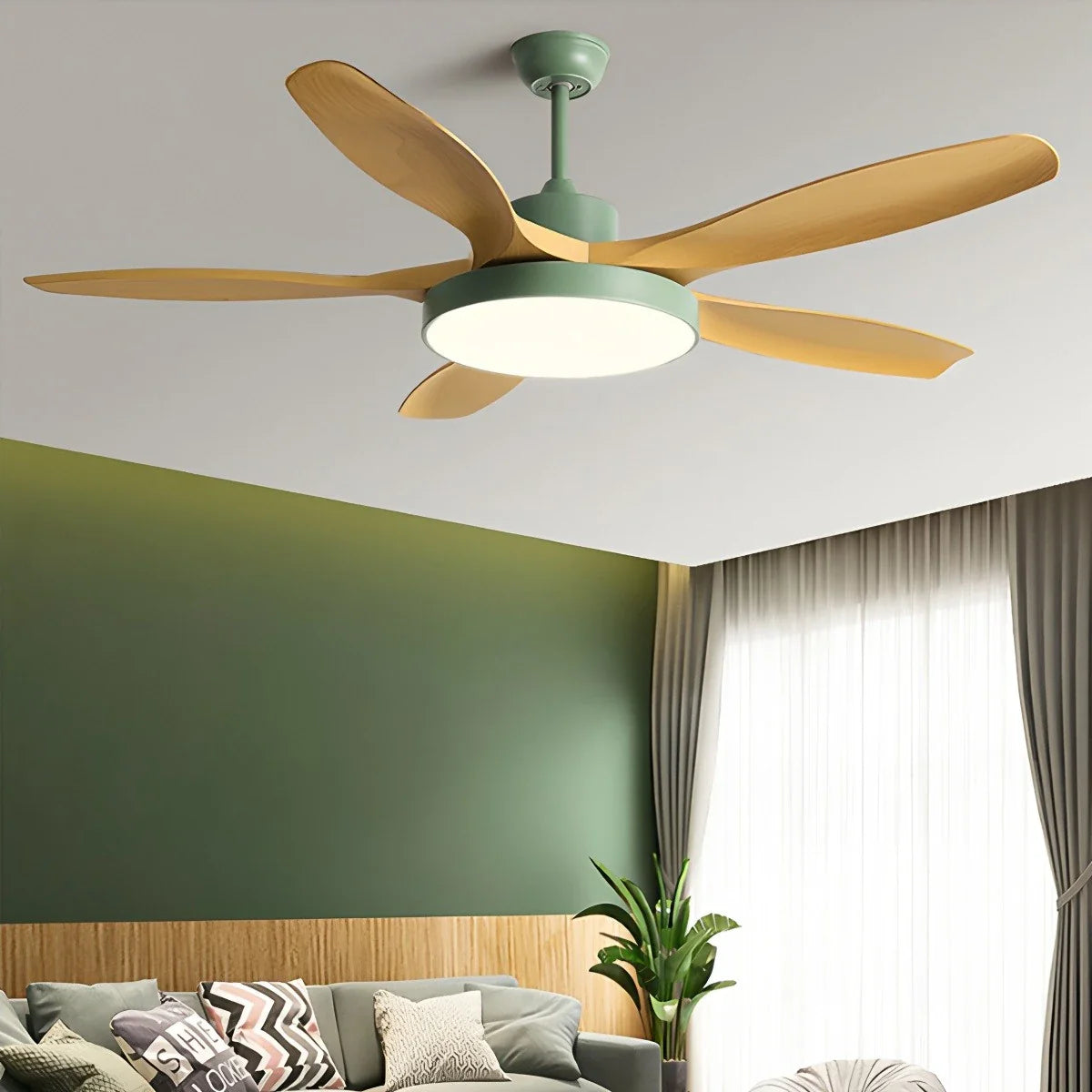 Scandi Deckenventilator mit Beleuchtung, beidseitig montierbar
