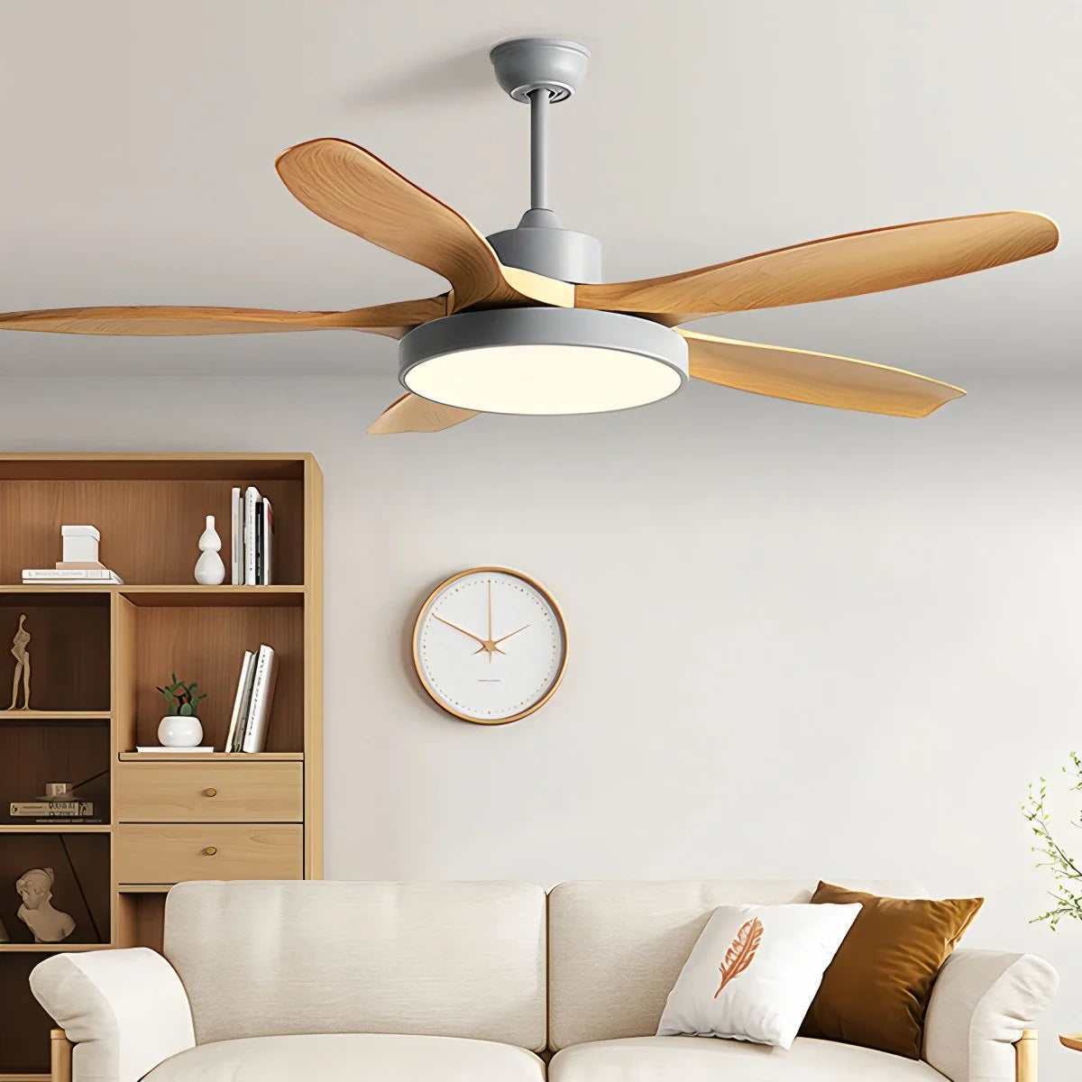 Scandi Deckenventilator mit Beleuchtung, beidseitig montierbar