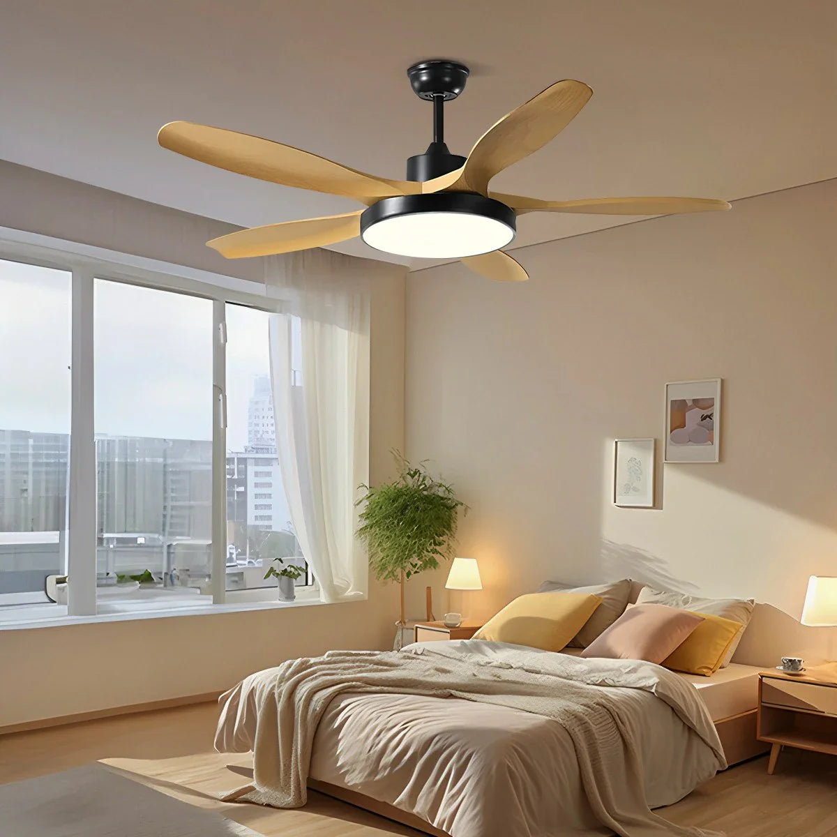 Scandi Deckenventilator mit Beleuchtung, beidseitig montierbar