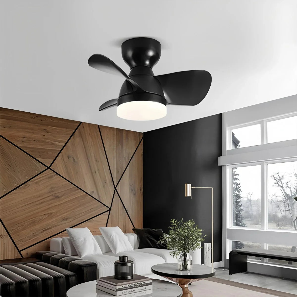 Kleiner Deckenventilator mit Beleuchtung (Aufputzmontage)