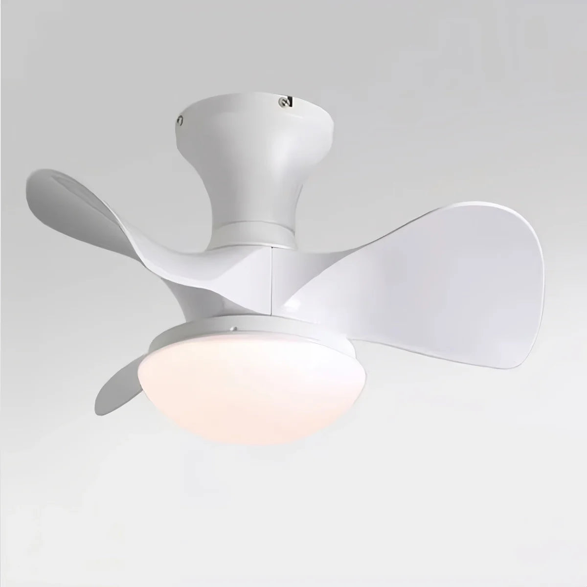 Kleiner Deckenventilator mit Licht und Propeller